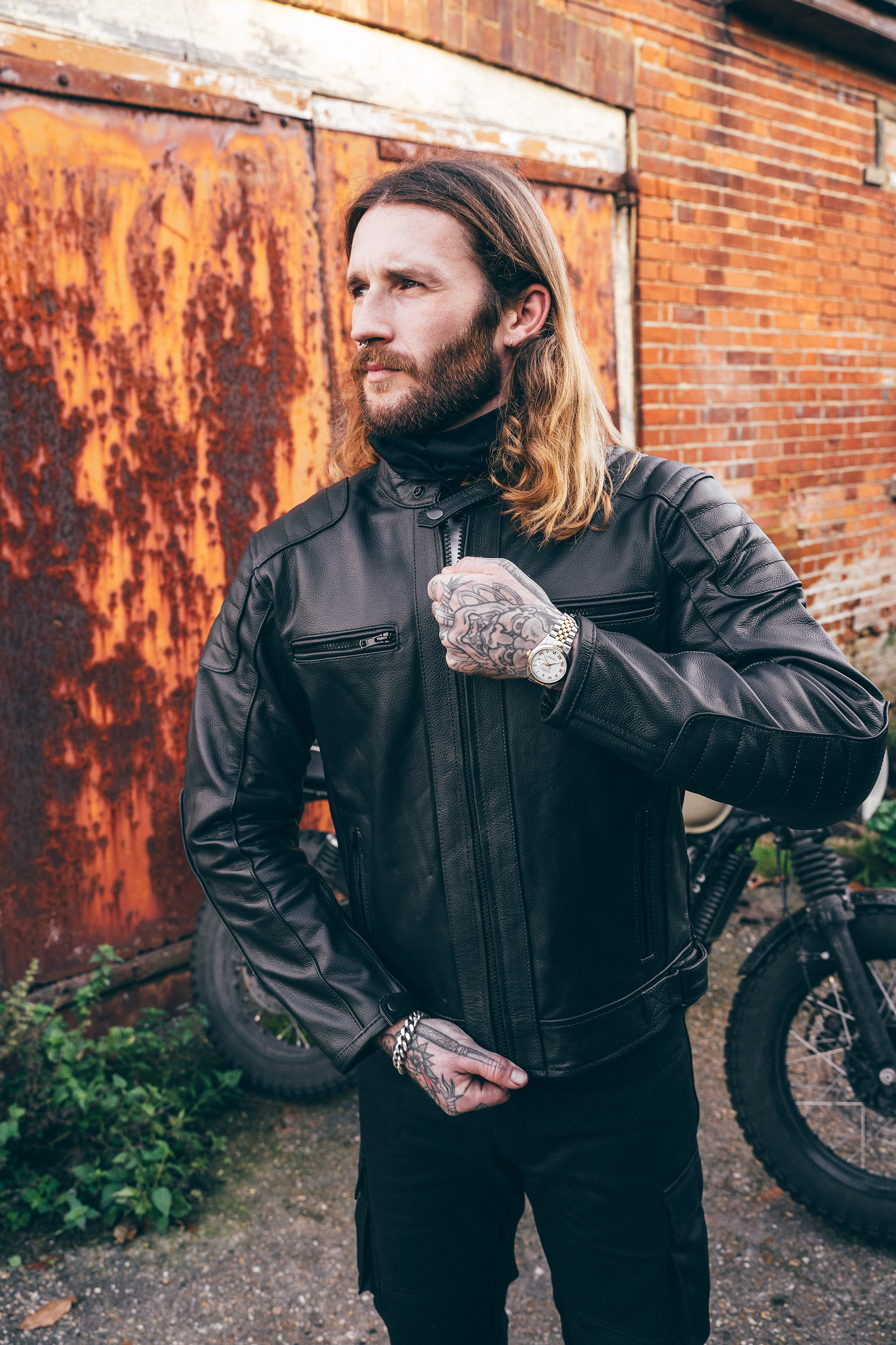 World of Leather Biker Moto Stylish Lambskin Suede Leather